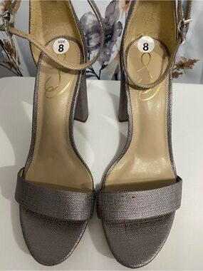 Sam Edelman Lavender Open Toe Block Heels Size 8